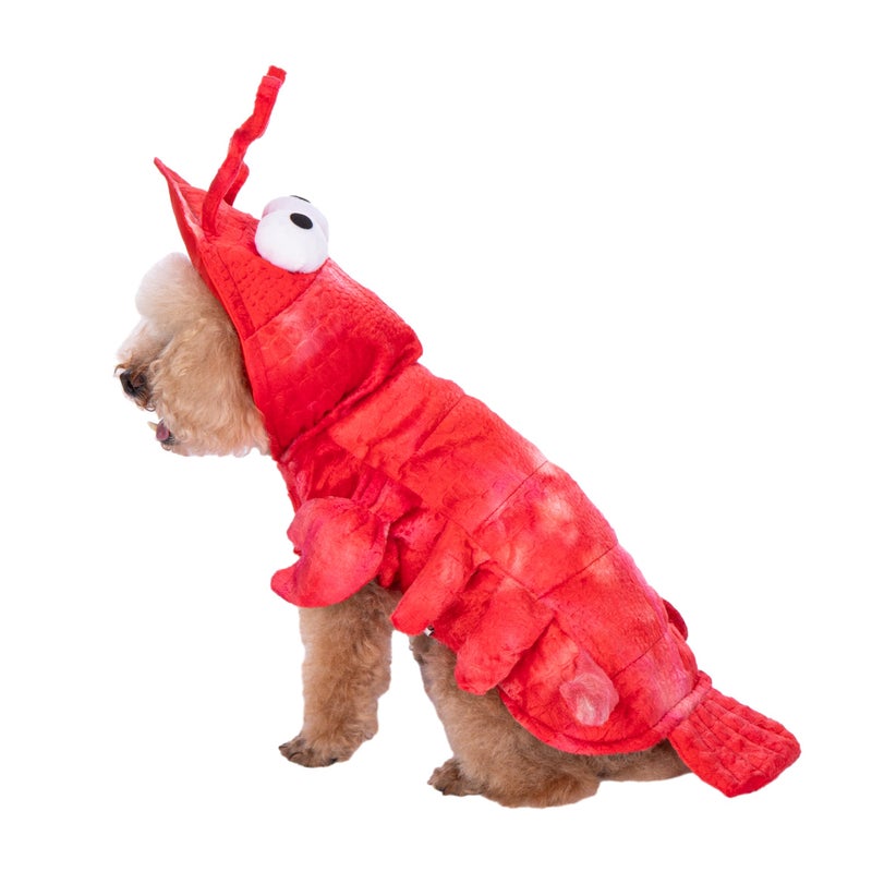 Mogoko Dog Cat Lobster Costume, Pet Halloween Cosplay Dress, Puppy Red Hoodie Warm Outfits Clothes(L Size) - Image 2